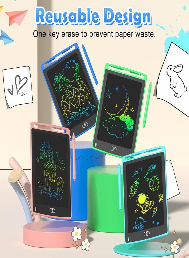 TQU 4 Pack LCD Writing Tablet for Kids, 8.5 Inch Colorful Doodle Board Drawing Tablet, Educational Learning Toys Birthday Gifts for Boys Girls Age 3 4 5 6 7 8 - Image 5